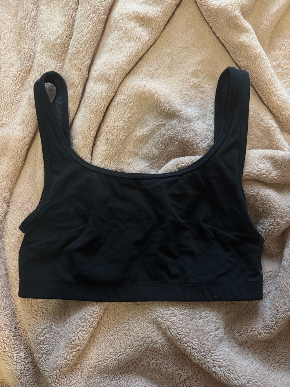 Aritzia Black Scoop Neck Tank Bralette